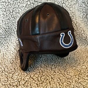 Indianapolis Colts Reebok NFL Football Faux Leather Vintage Style Helmet Hat